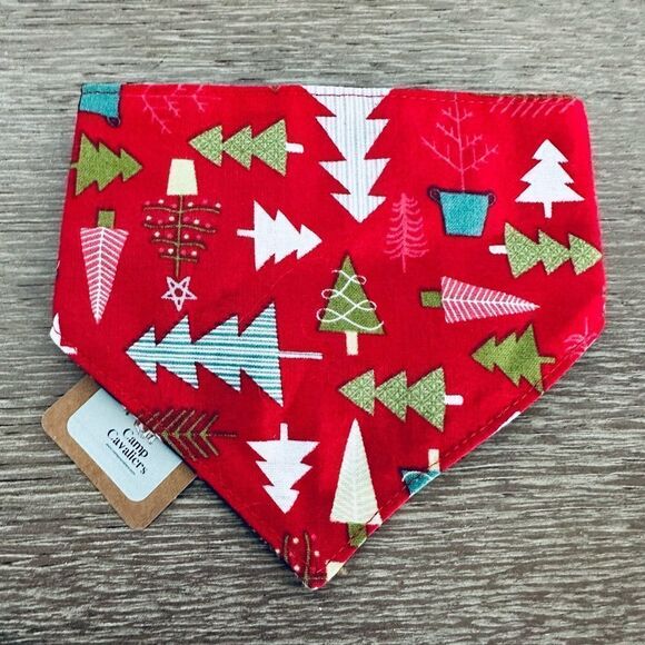 Christmas Trees Dog Holiday Pet Bandana Collar XS - Picture 1 of 2